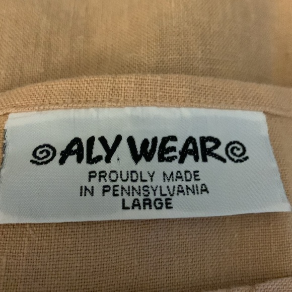 Vintage Aly Wear 100% Linen Top - Picture 4 of 5